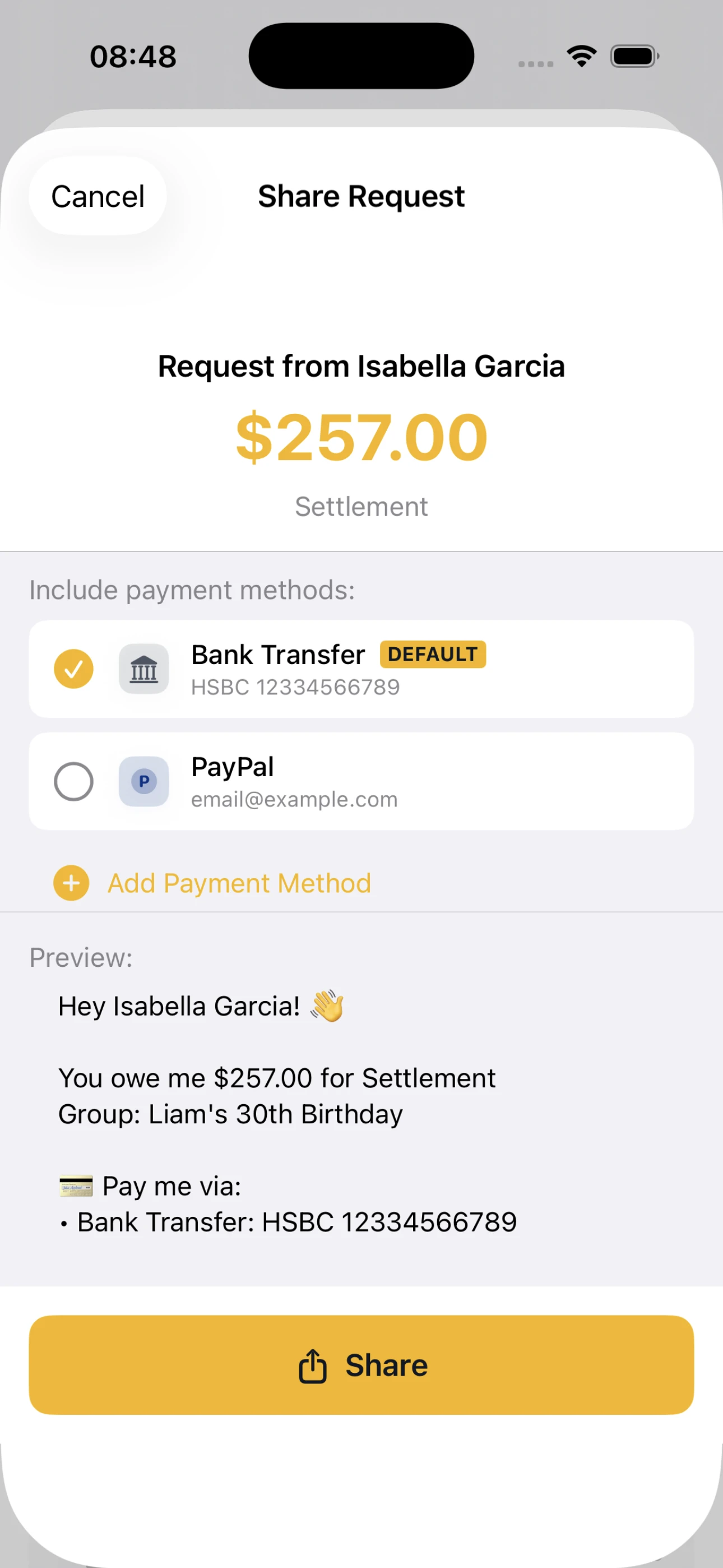 Instant Payment Requests