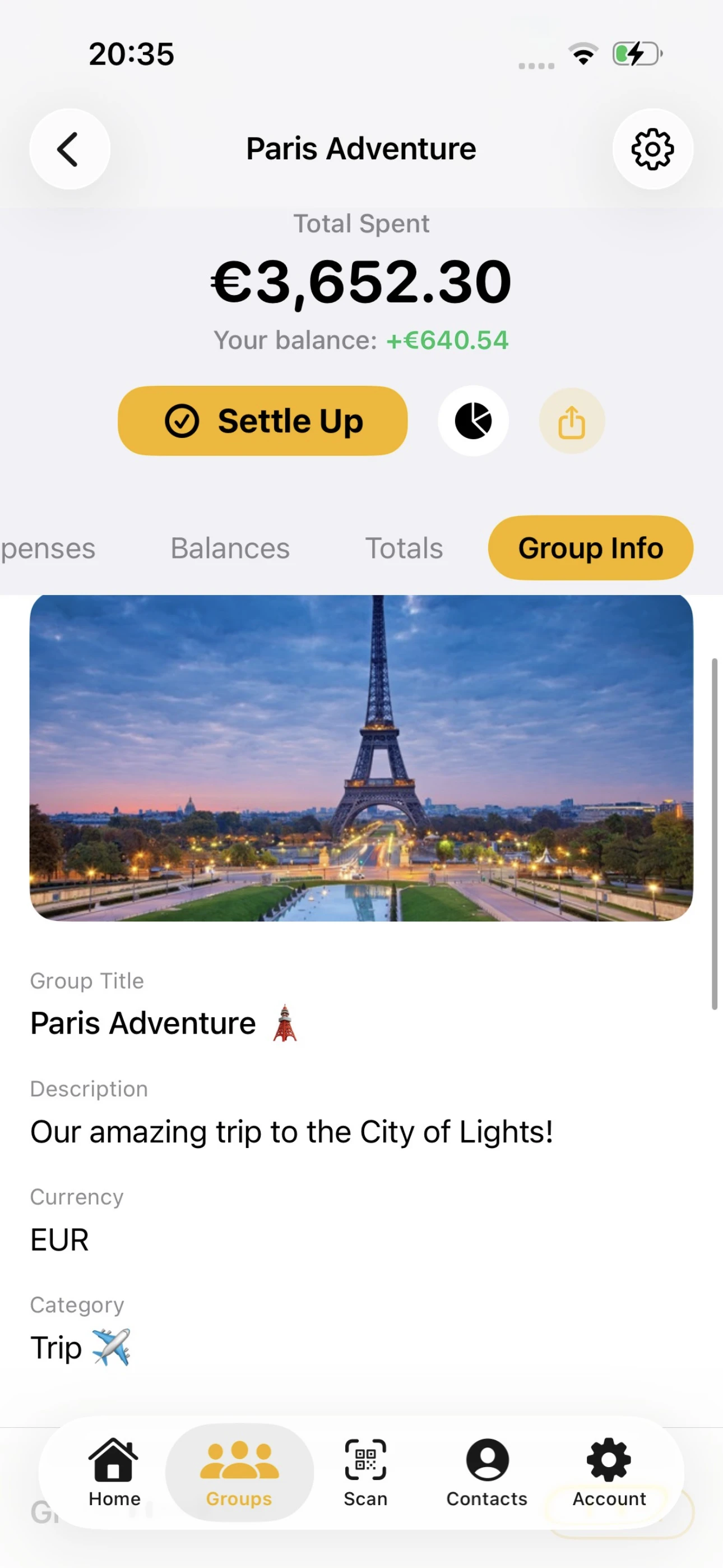 Scanzio app home screen